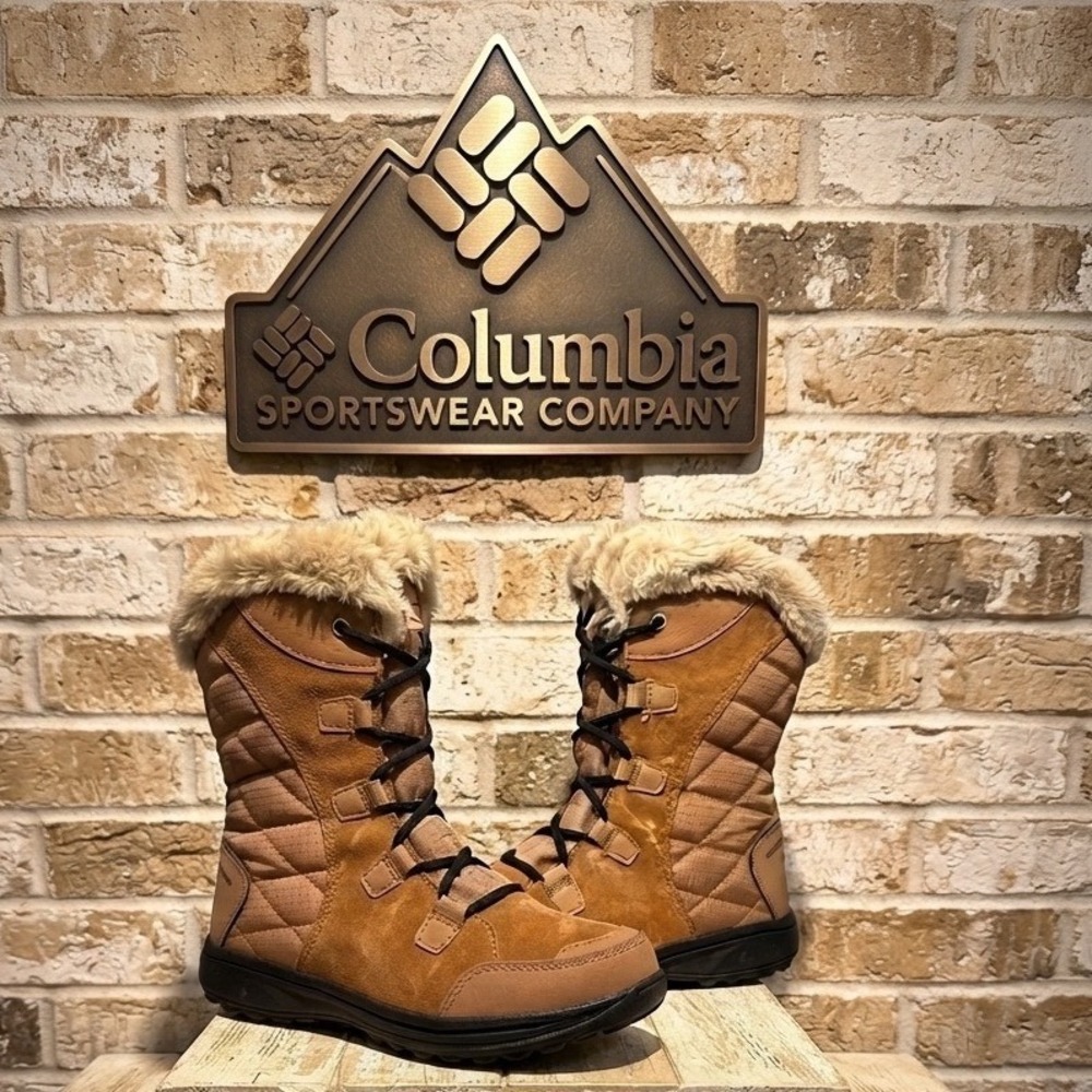 Columbia Minx Mid III quilted Waterproof Winter Boots Brown BL1581-288 Size 7